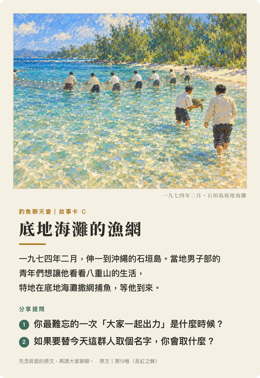 底地海灘的漁網
